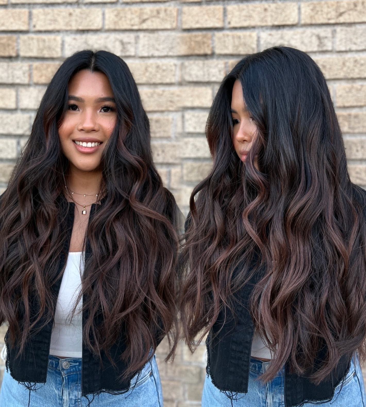 Long Dark Chocolate Balayage Hair